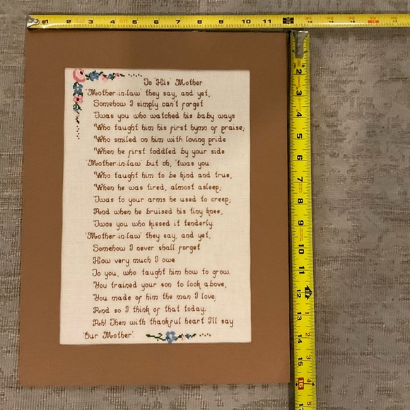 Cross Stitch-Handmade Mother in Law Gift - Picture 4 of 4
